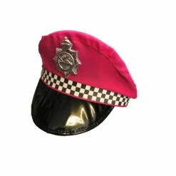 UK Checkered Police Hat, Pink