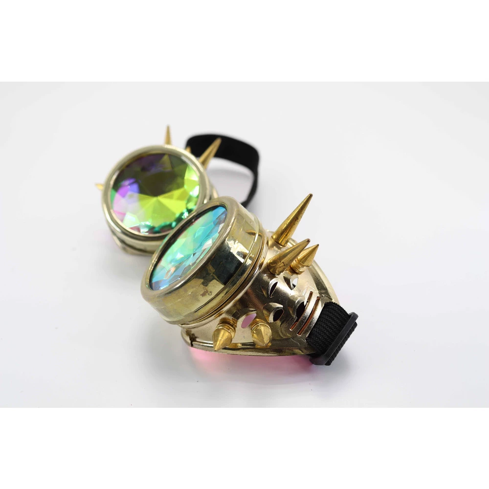 Steampunk Holographic Goggles, Gold 3 Steampunk Holographic Goggles, Gold