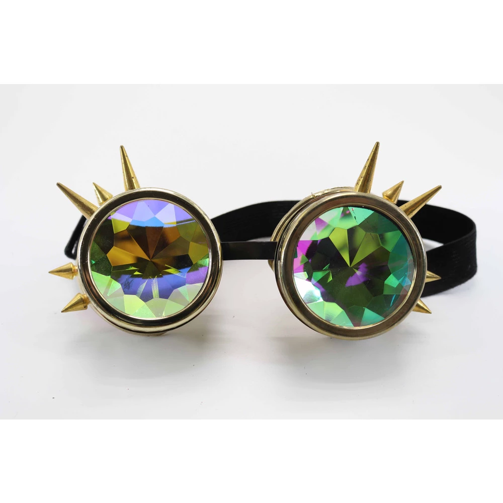 Steampunk Holographic Goggles, Gold 4 Steampunk Holographic Goggles, Gold - Image 2