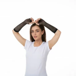 Fishnet Gloves, Black -Smiffys Shop st3110 822 5e0b5b19ad