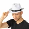 Deluxe Gangster Hat, White -Smiffys Shop st4711 144 c8d24d86d3