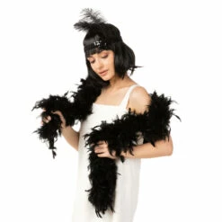 Feather Boa, Black