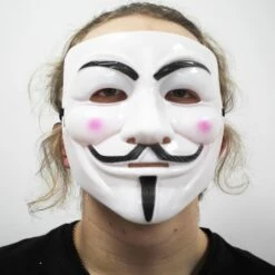 White Anonymous V Hacker Mask